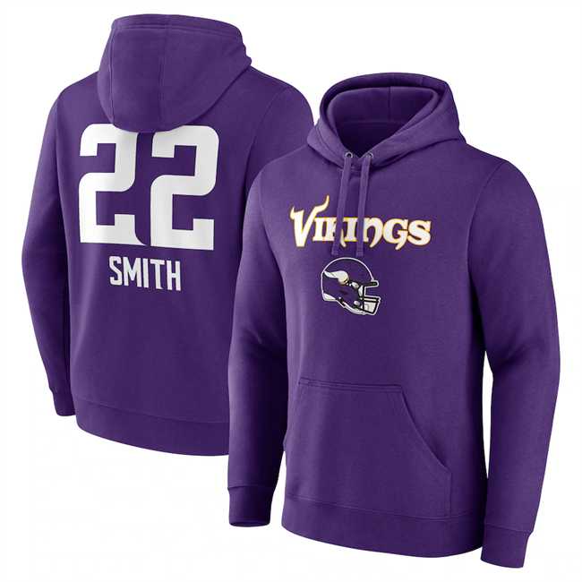 Men's Minnesota Vikings #22 Harrison Smith Purple Team Wordmark Player Name & Number Pullover Hoodie,We sell and wholesale Men's Minnesota Vikings #22 Harrison Smith Purple Team Wordmark Player Name & Number Pullover Hoodie on line form chian!